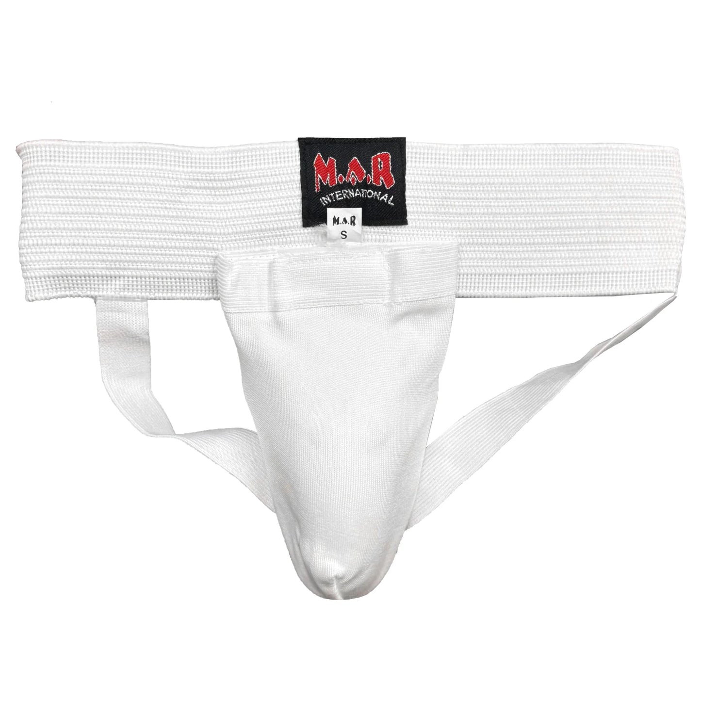 MAR 209A | White Elasticated Groin Guard for Men Small Accessories