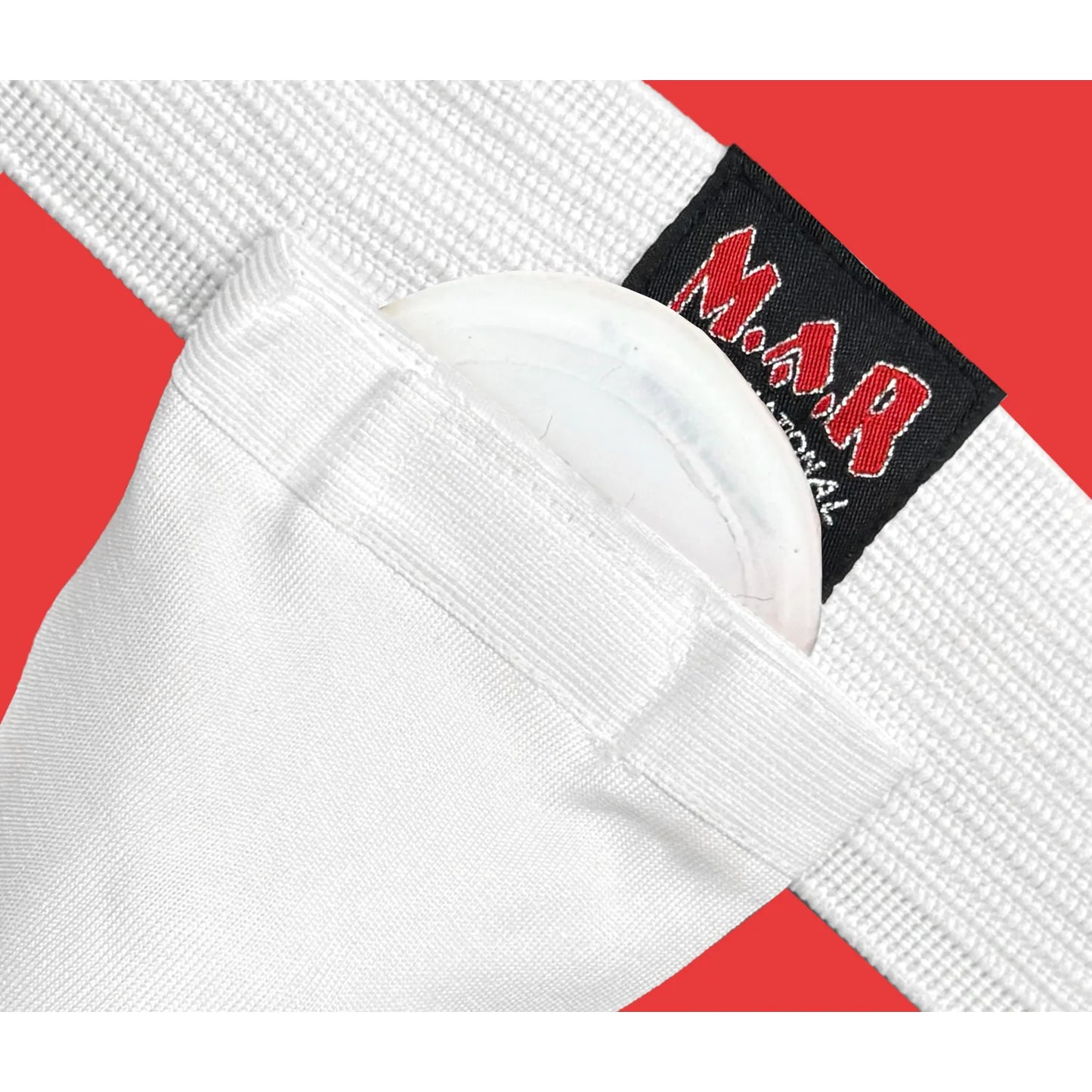 MAR 209A | White Elasticated Groin Guard for Men Small Accessories