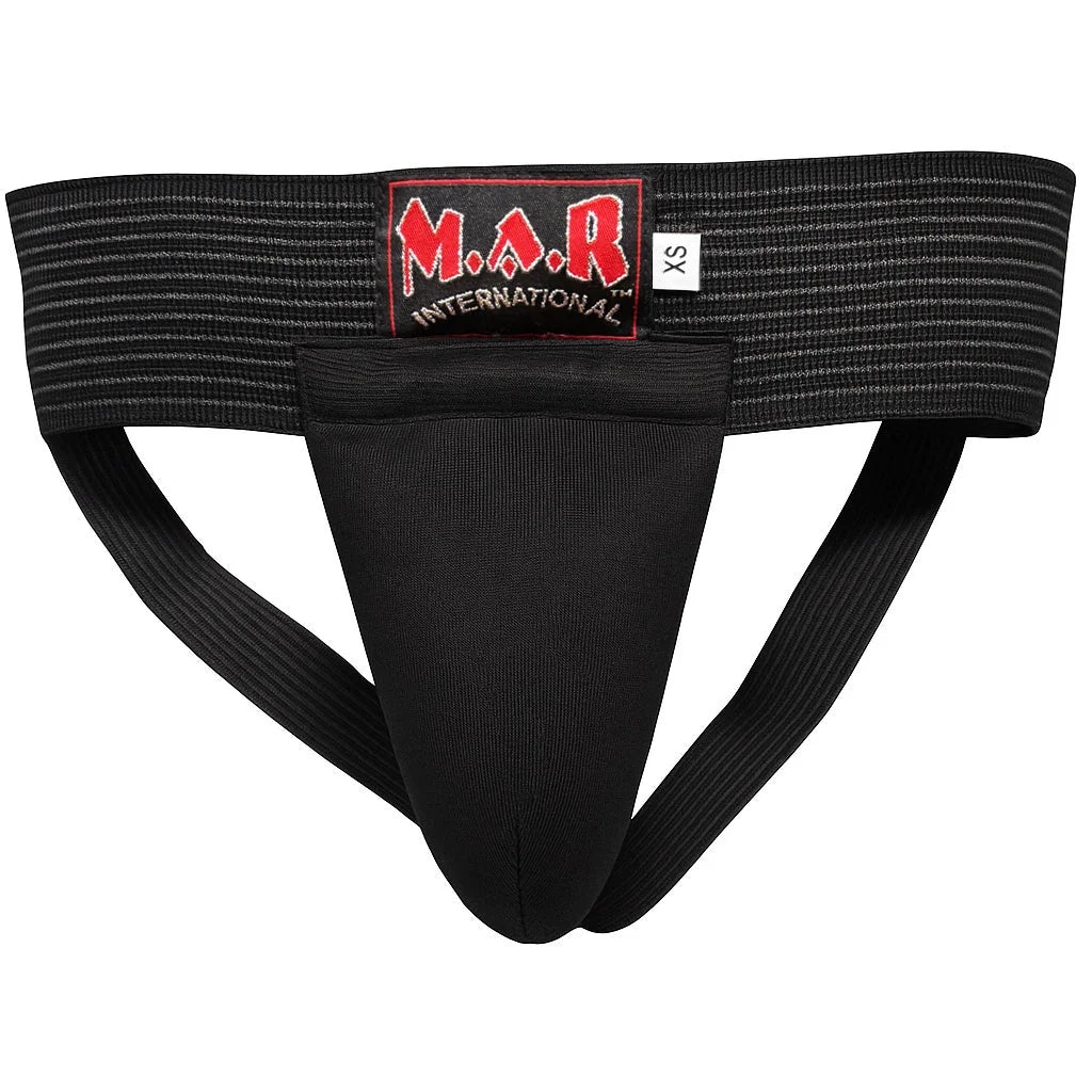 MAR 209B | Black Elasticated Groin Guard for Men Small Accessories