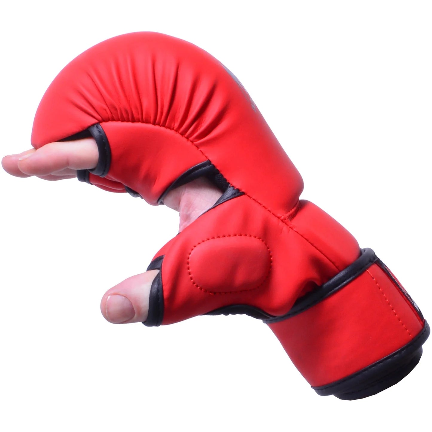 MAR-233D | Rex Leather Red Amateur MMA Gloves - Compact Gloves