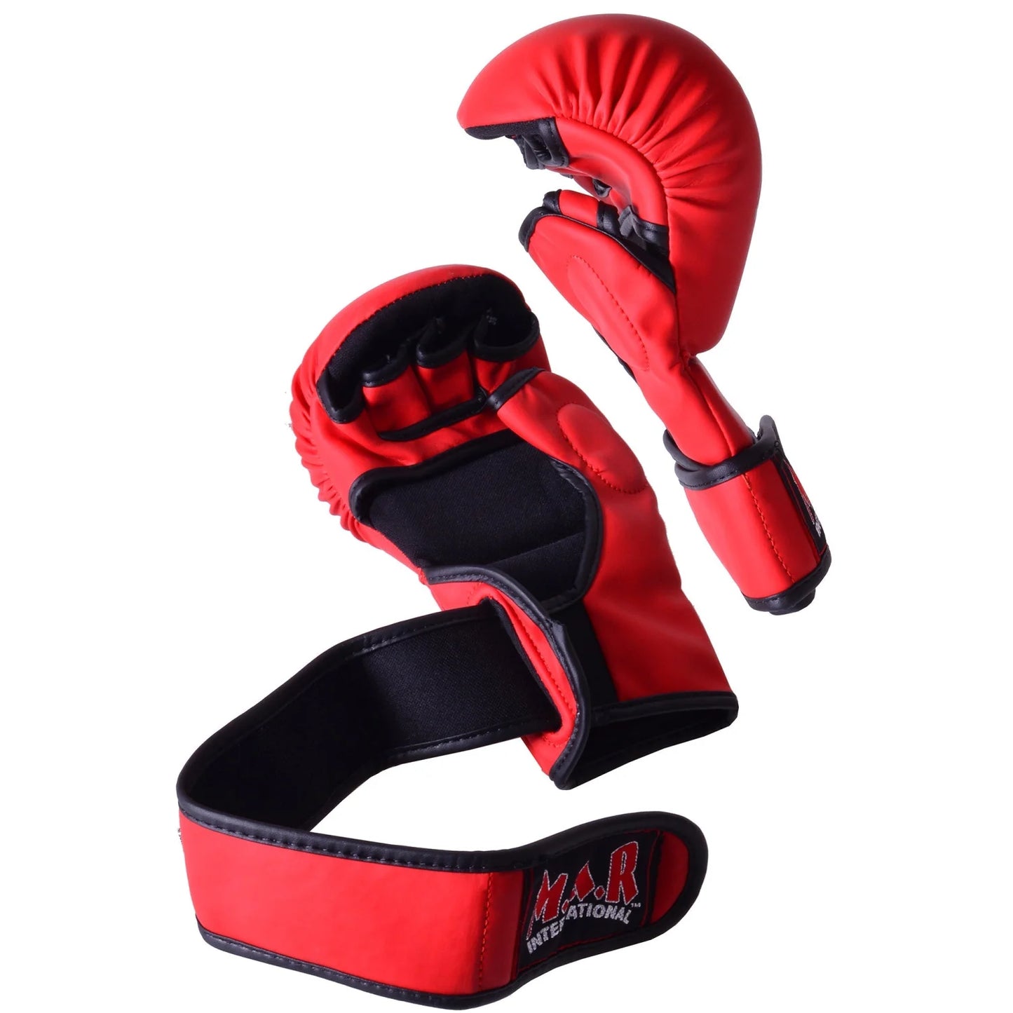 MAR-233D | Rex Leather Red Amateur MMA Gloves - Compact Gloves