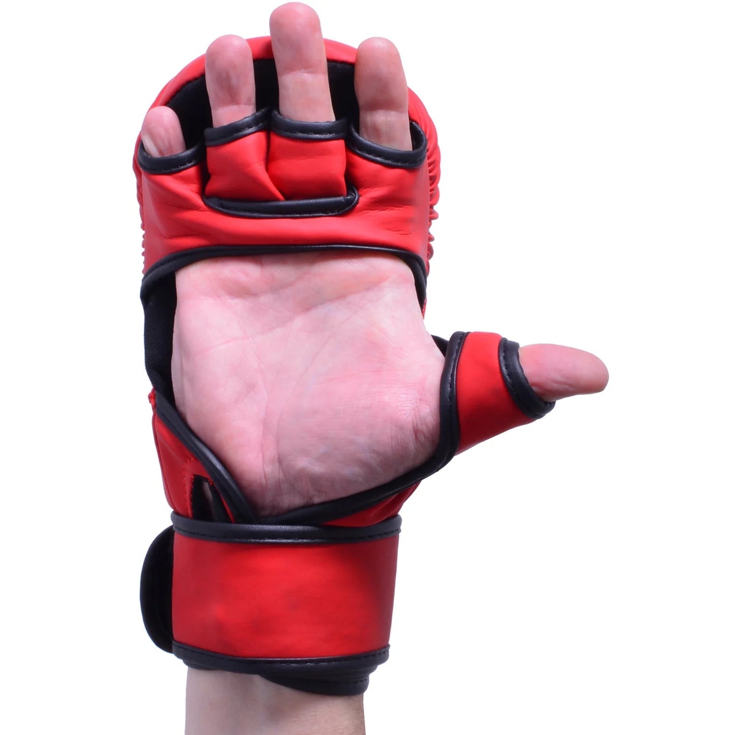 MAR-233D | Rex Leather Red Amateur MMA Gloves - Compact Gloves