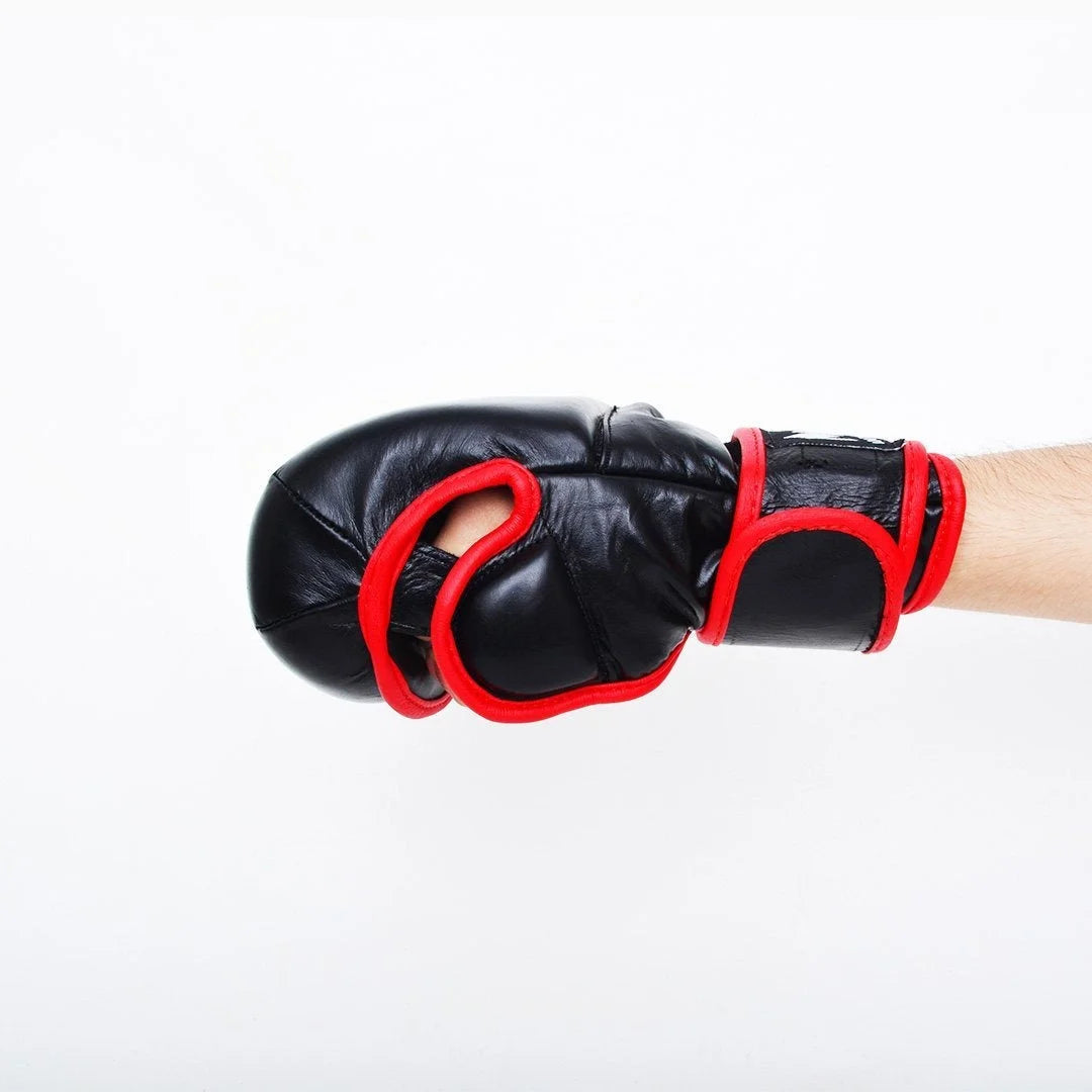 MAR-238 | Genuine Leather 4-Layer Open Palm MMA Gloves - quality-martial-arts