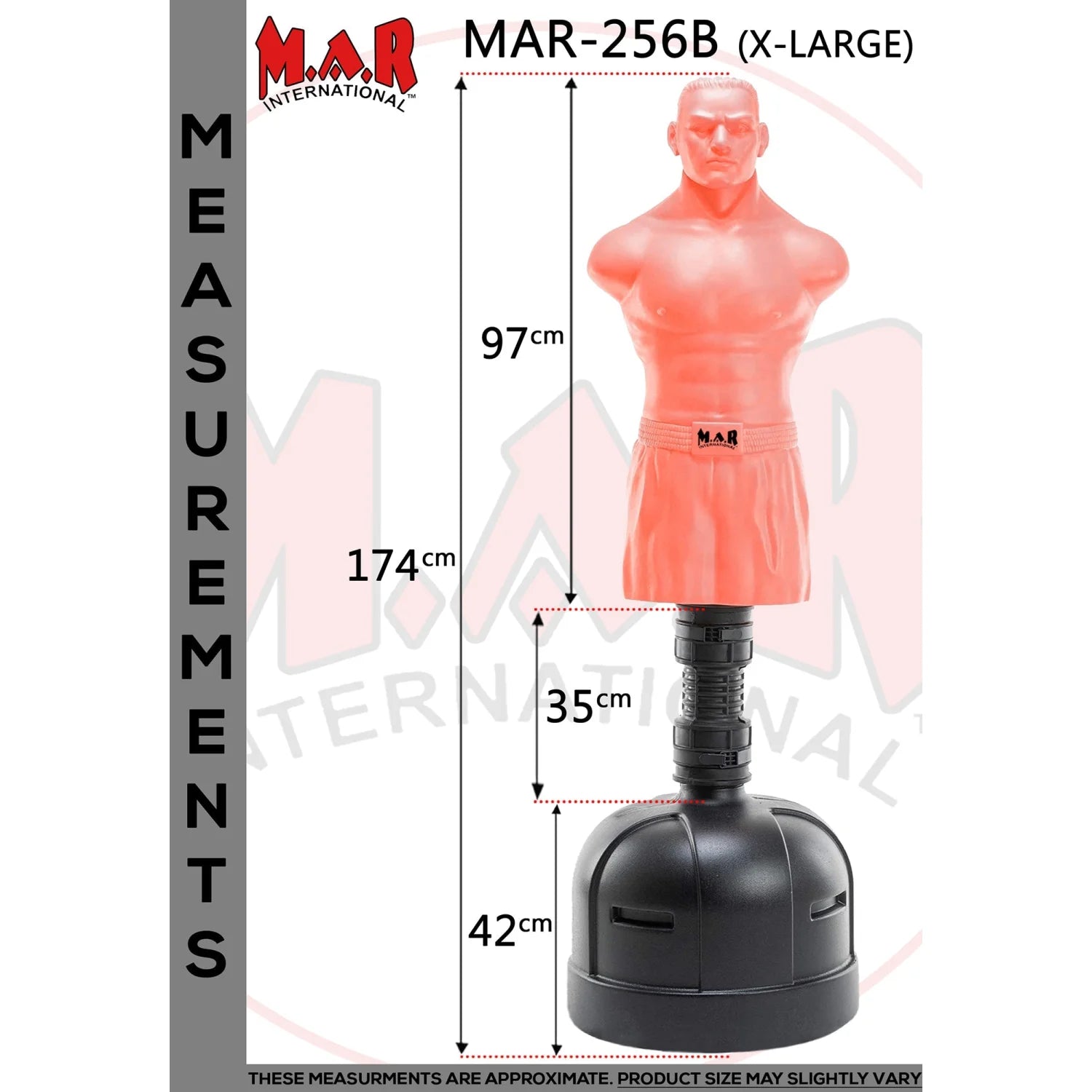 MAR-256B | Human-Like Freestanding Punching Torso (X-LARGE) - Freestanding Bag (2BL)