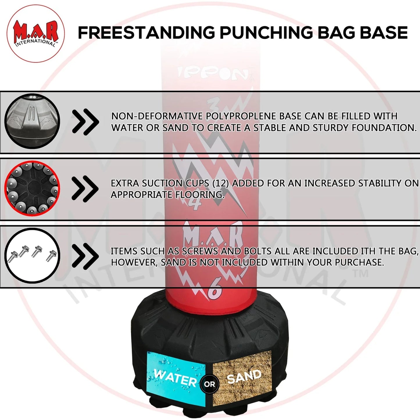 MAR-261A | Children’s Free Standing Punching Bag with Scoring Zones - Bolt - Freestanding Bag (2B)