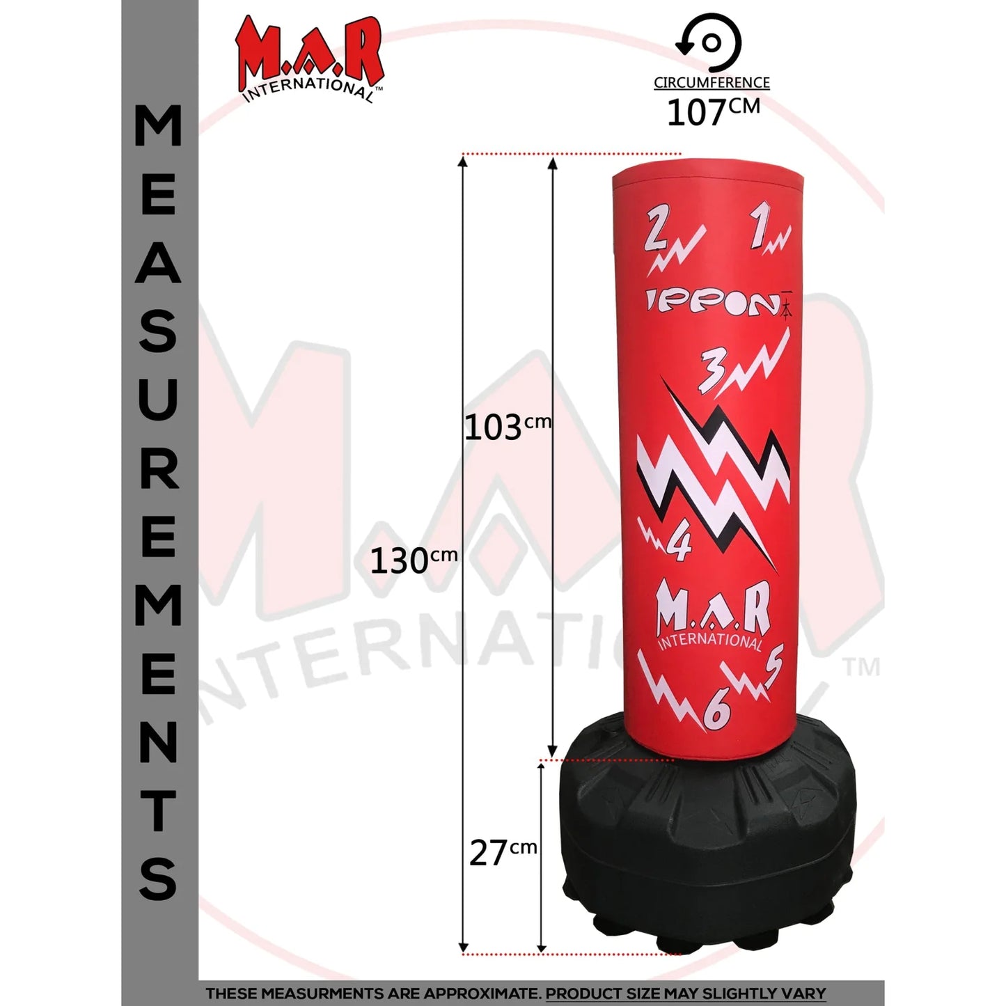 MAR-261A | Children’s Free Standing Punching Bag with Scoring Zones - Bolt - Freestanding Bag (2B)
