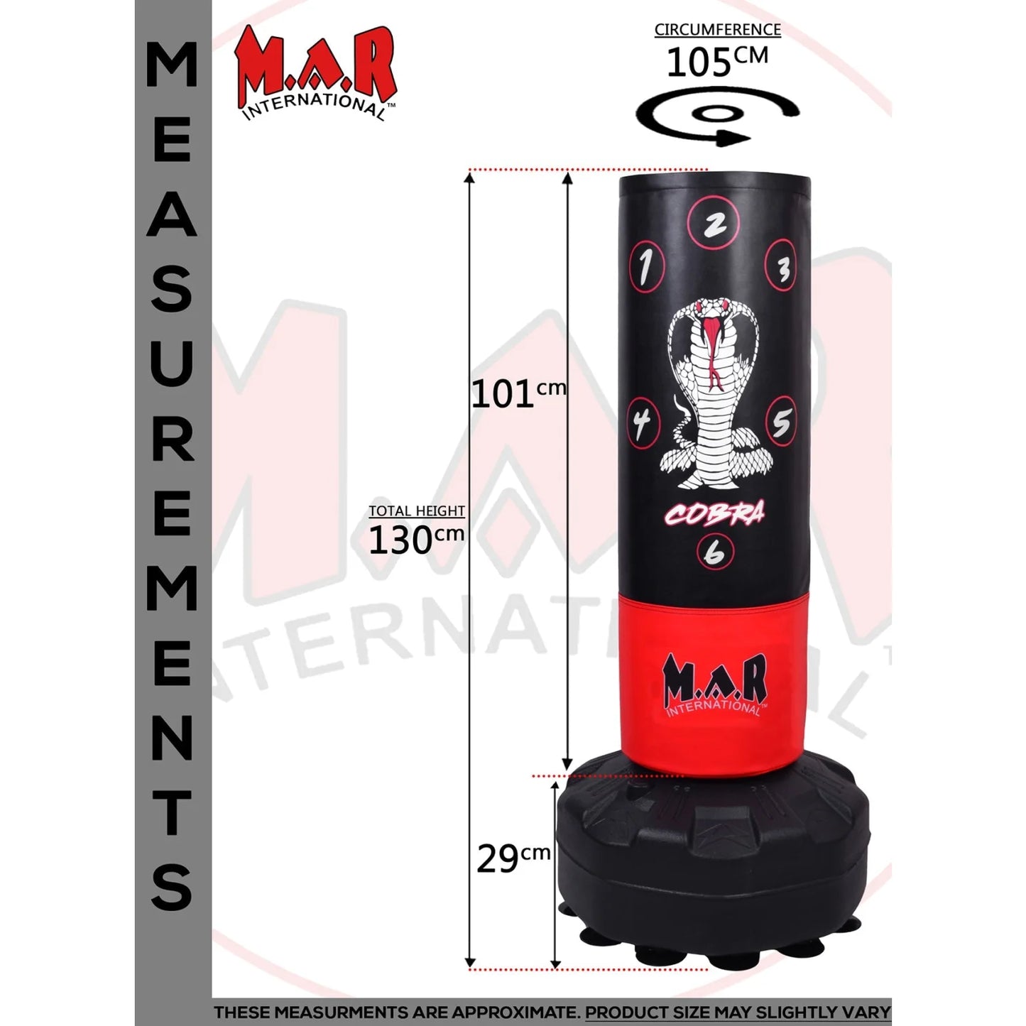 MAR-261B | Children’s Free Standing Punching Bag with Scoring Zones - Cobra - Freestanding Bag (2B)