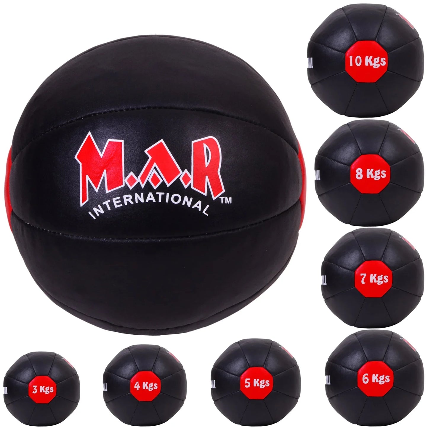 MAR-289A | Genuine Leather Medicine Balls (3kg-10kg) - Sports Balls