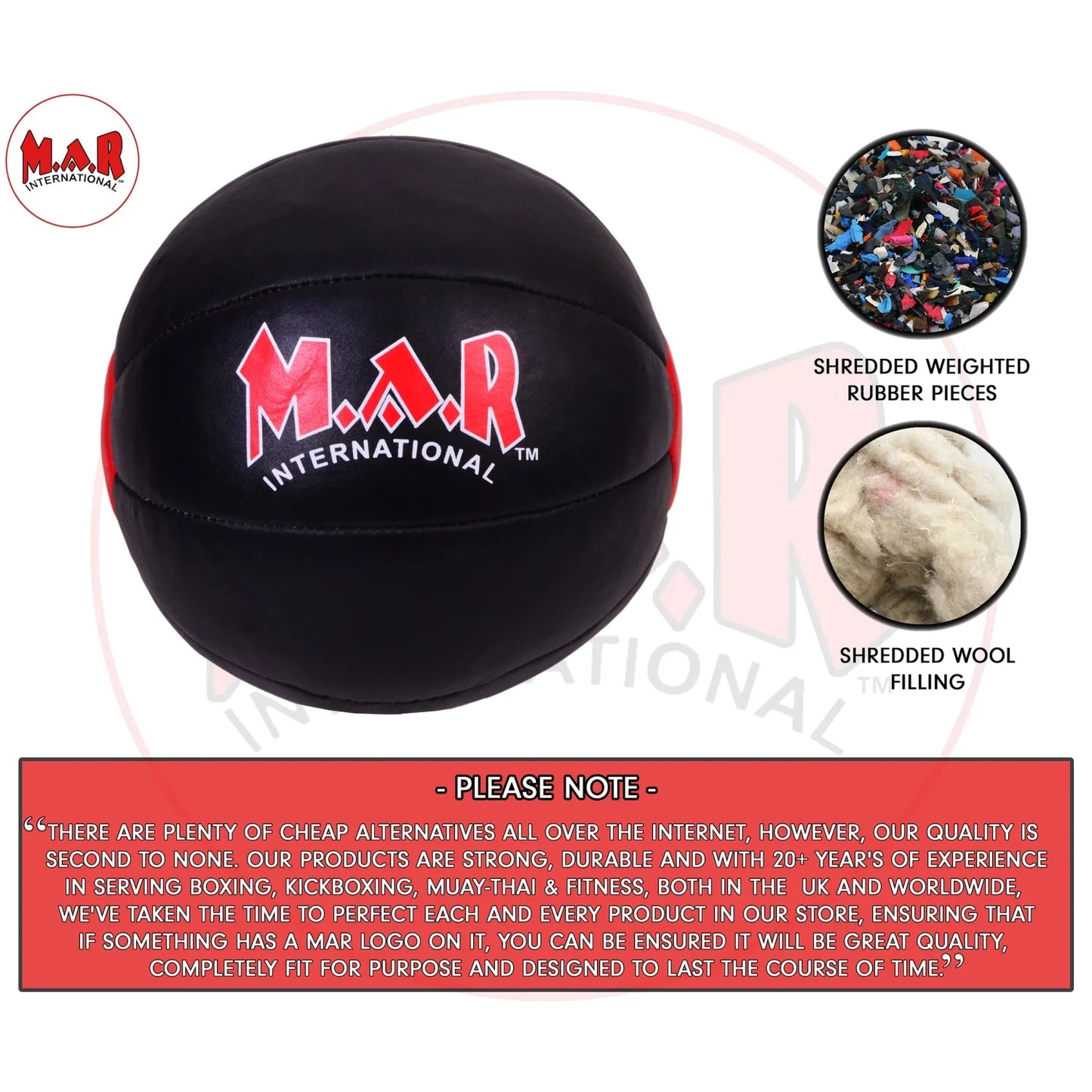 MAR-289A | Genuine Leather Medicine Balls (3kg-10kg) - Sports Balls