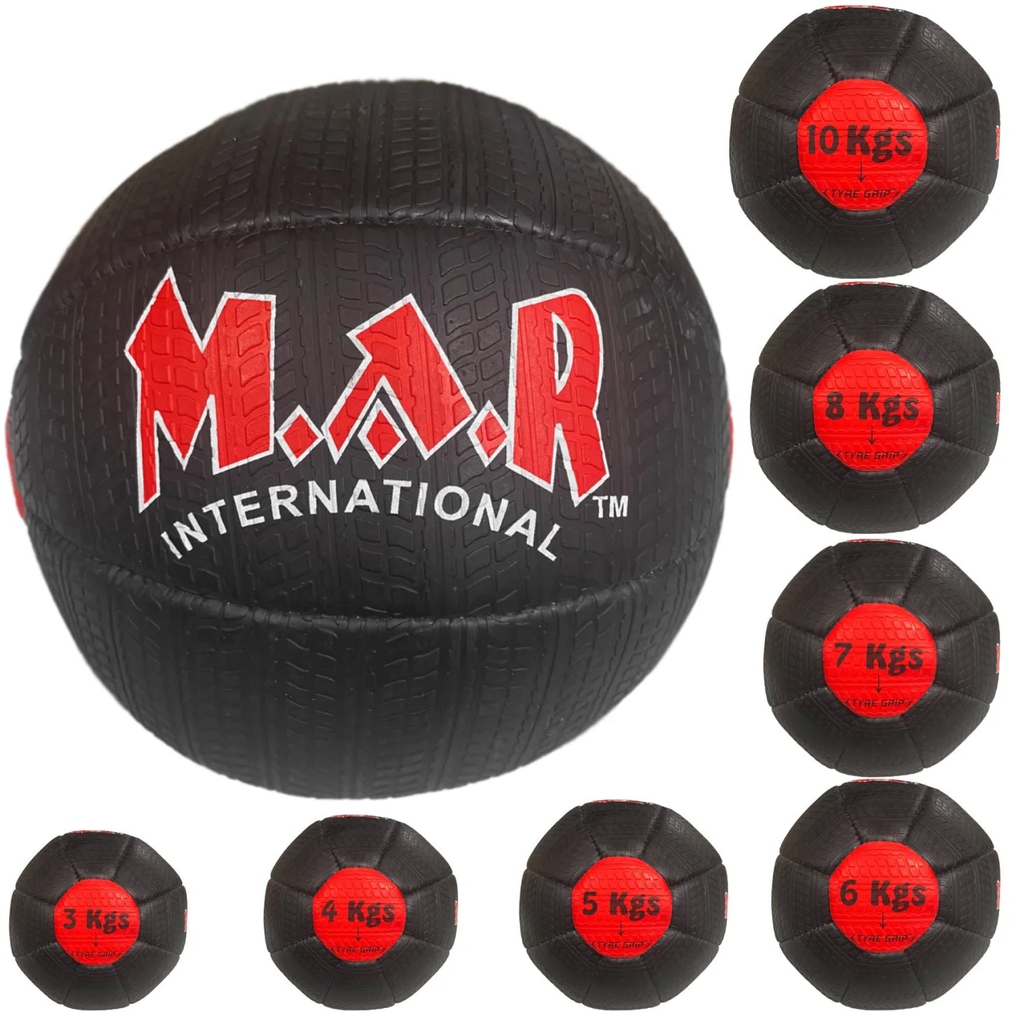 MAR-289C | Rubber Hand-Crafted Medicine Balls (3kg-10kg) - Sports Balls