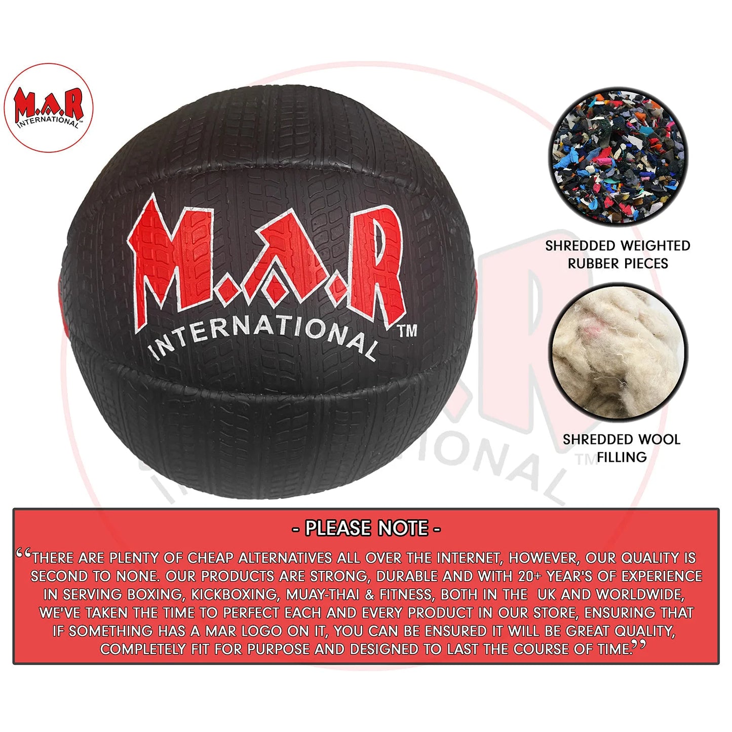 MAR-289C | Rubber Hand-Crafted Medicine Balls (3kg-10kg) - Sports Balls