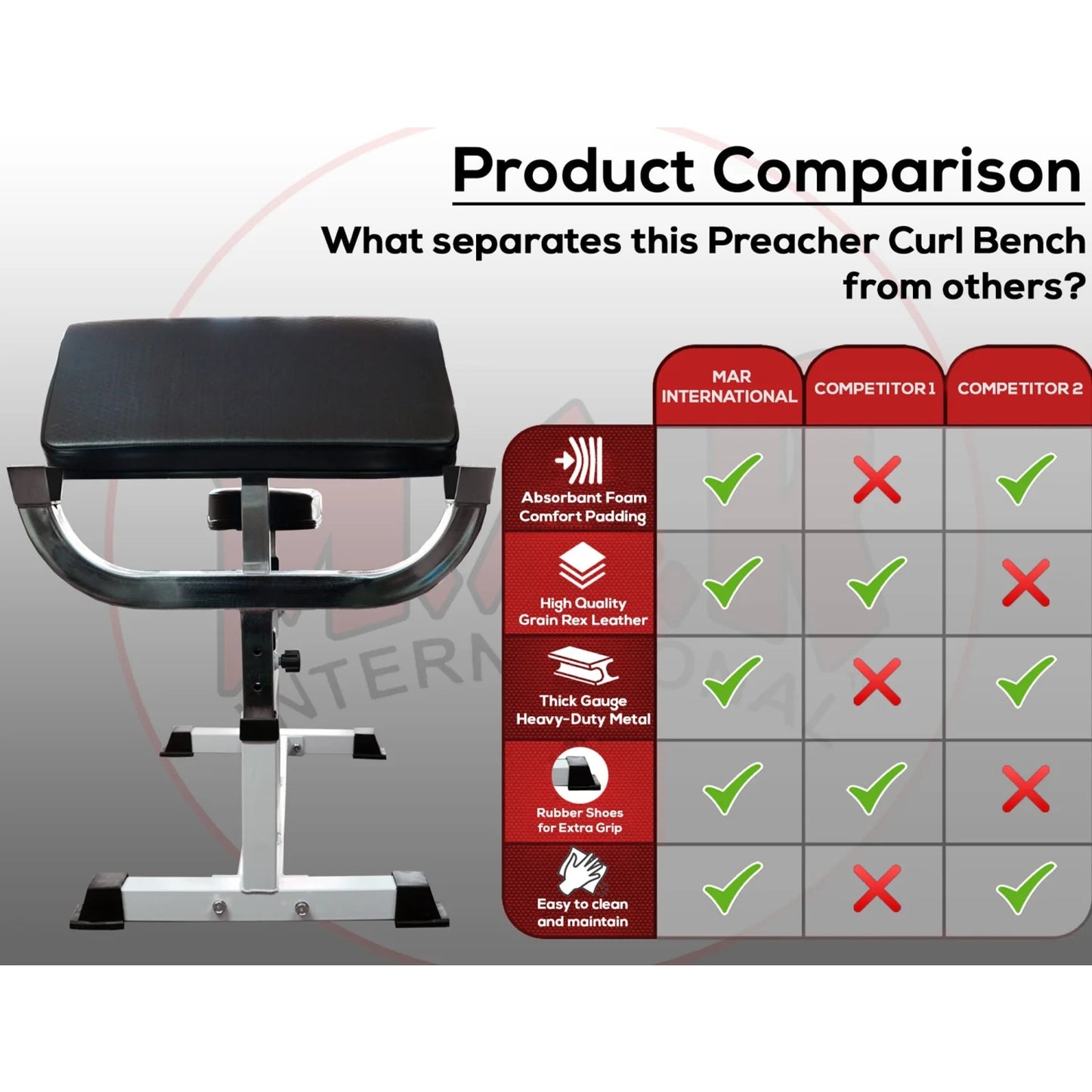 MAR-346 | Preacher Curl Bench - Benches (1B)