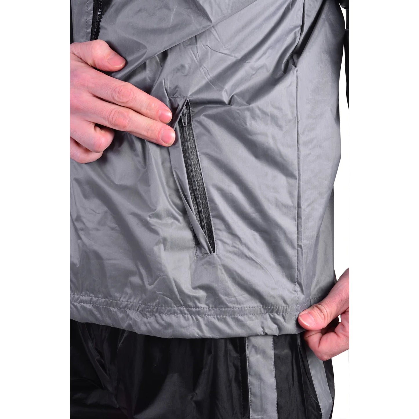 MAR-369A | Grey + Black Tracksuit (Sauna Suit/Sweatsuit) - Uniforms