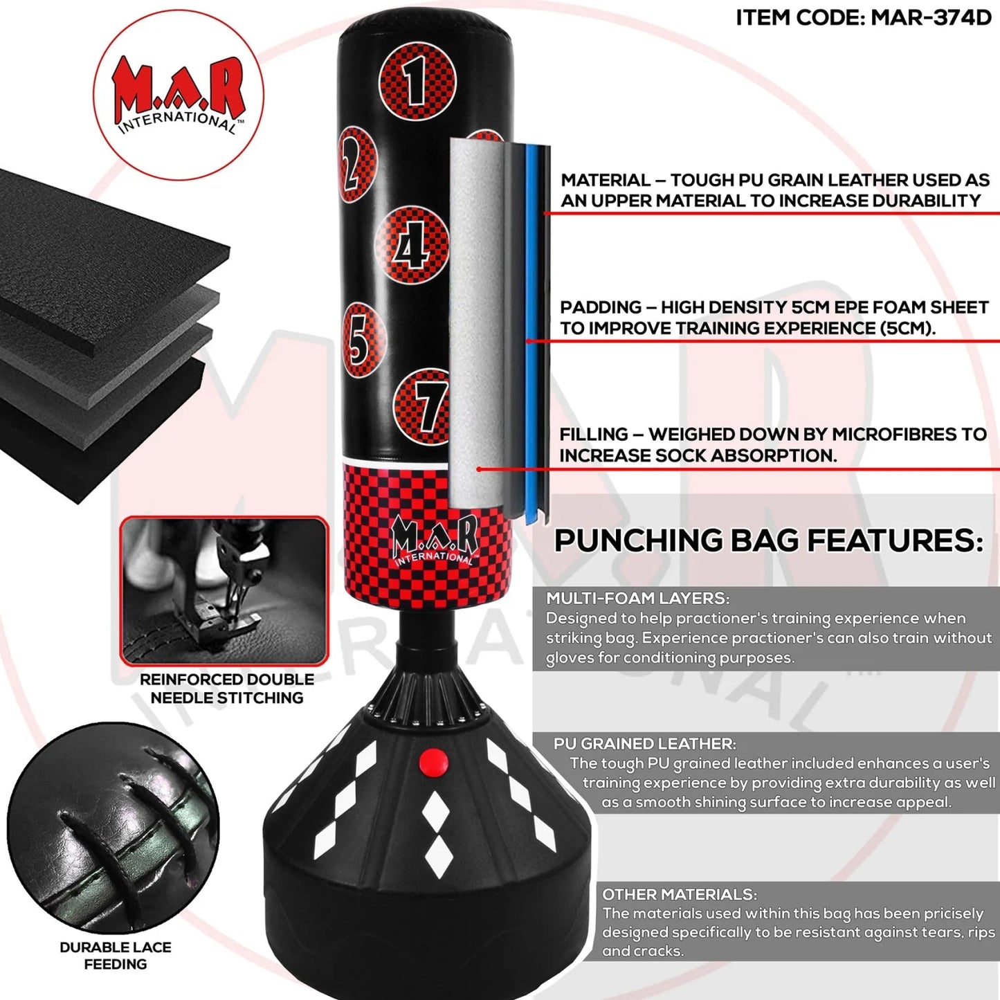 MAR-374D | Freestanding Striking Bag - Freestanding Bag (2BL)
