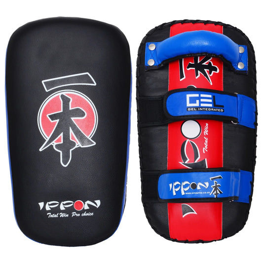 MAR-401B | Black + Red IPPON Heavy Genuine Leather Thai Pad - Pads