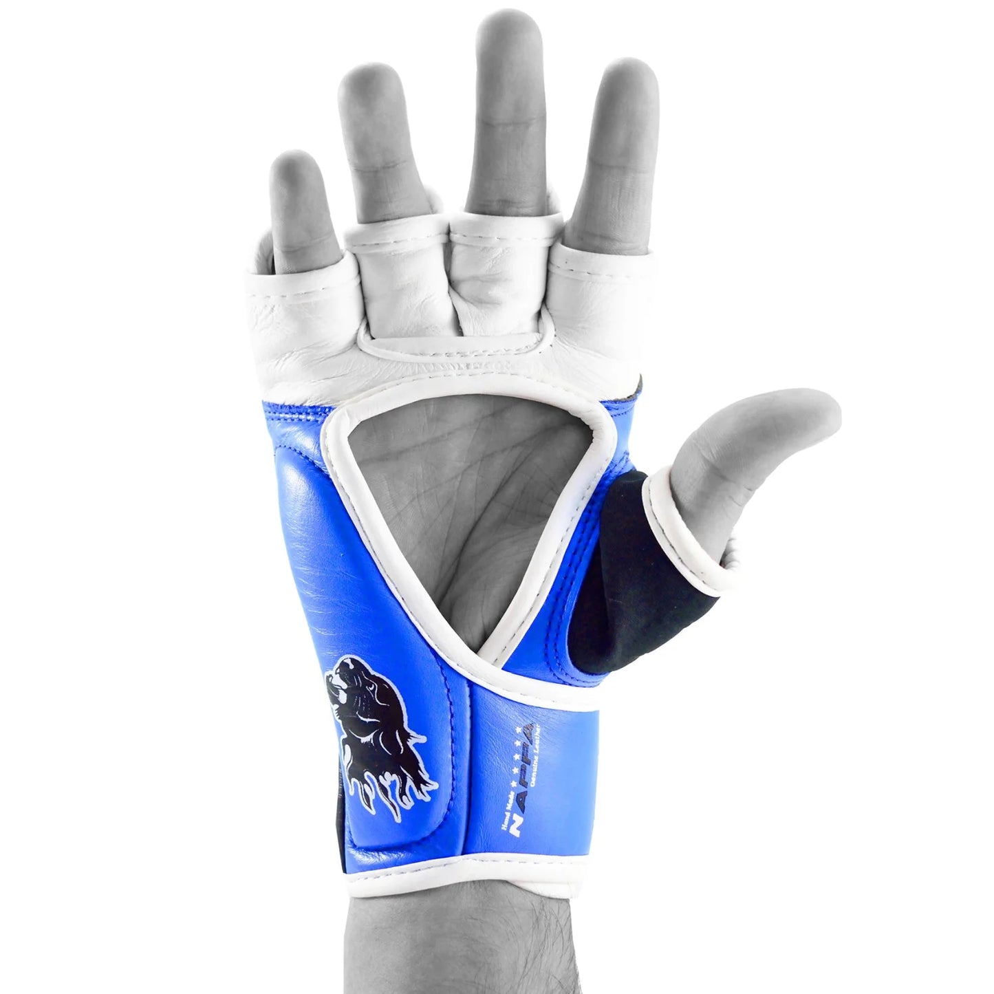MAR-404 | Blue + White IPPON MMA Gloves - Compact Gloves
