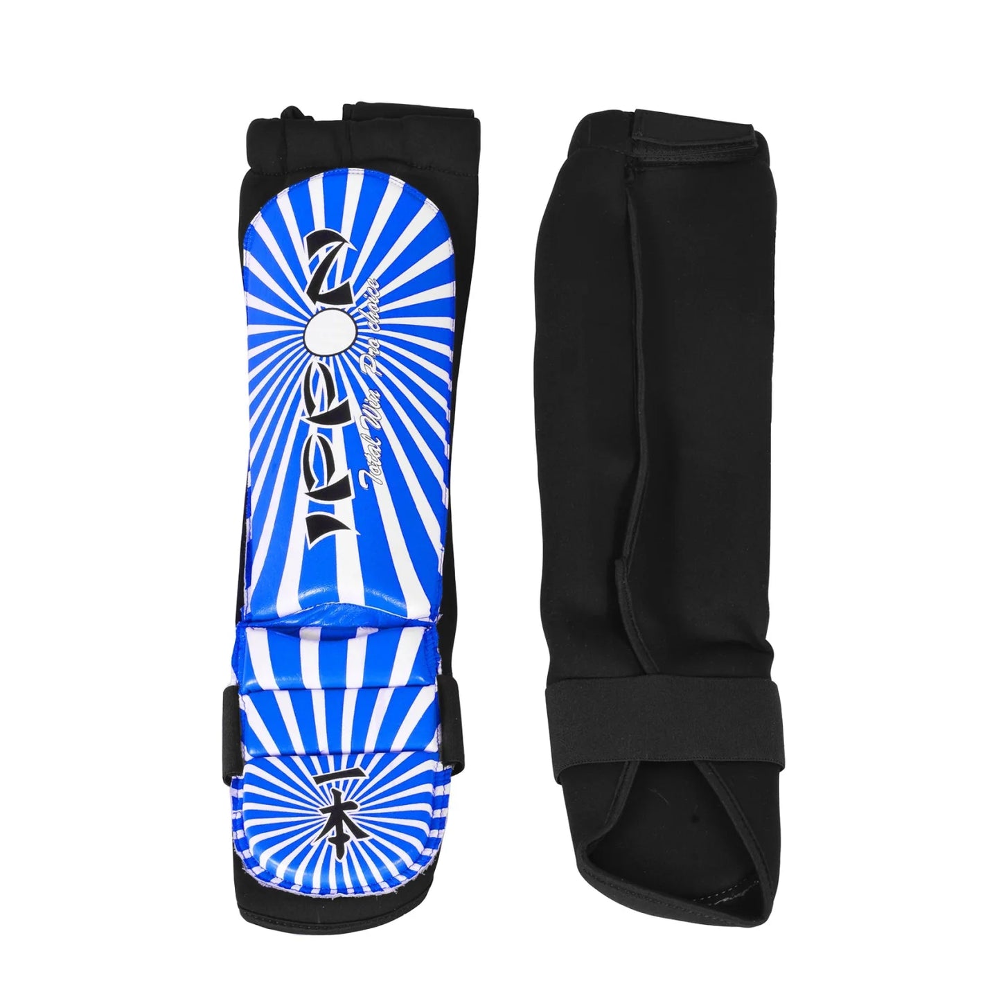 MAR-413 | IPPON Leather Shin & Instep Guard (Blue) - Pads