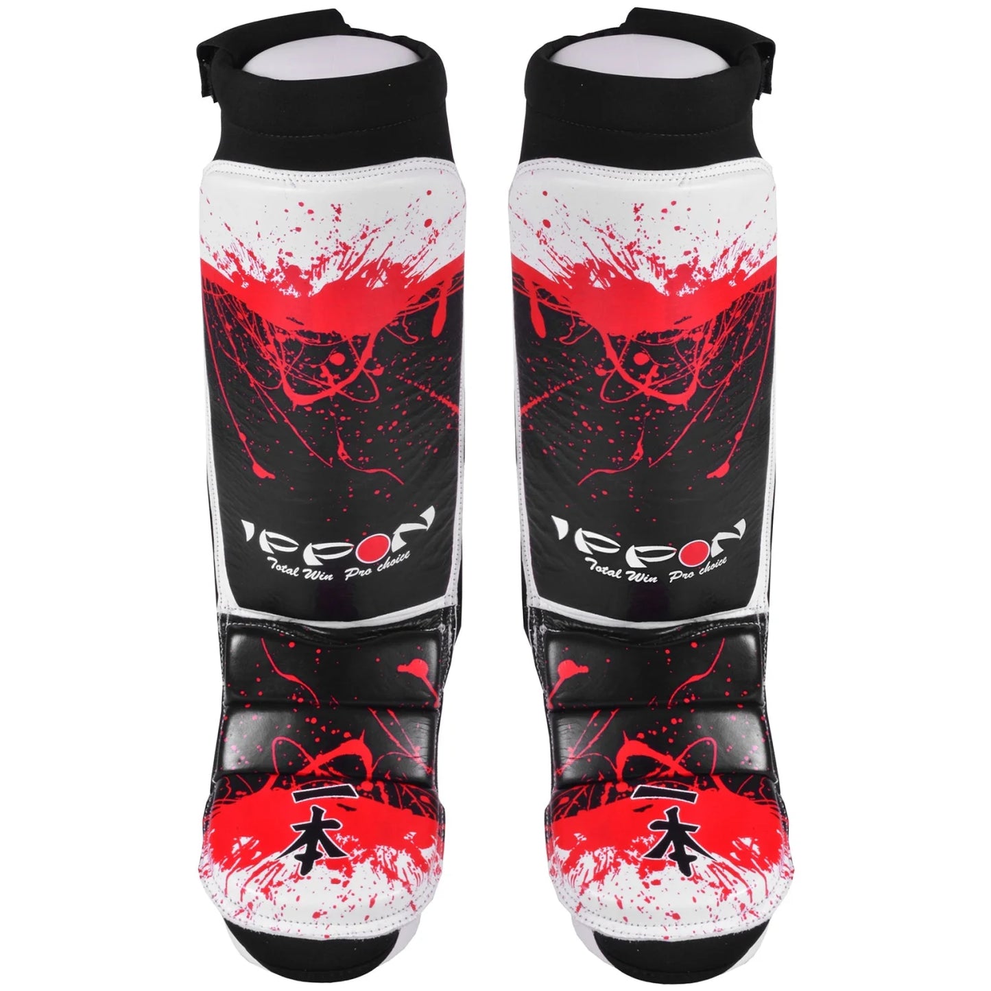 MAR-415 | IPPON Leather Shin & Instep Guard (White) - Pads