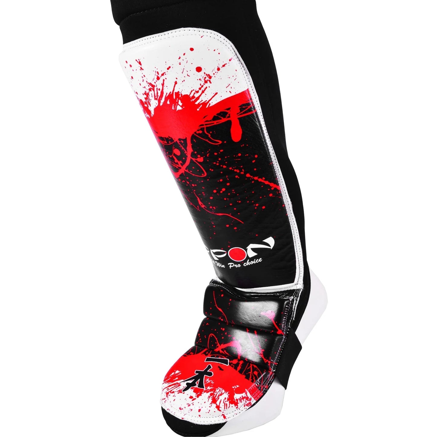 MAR-415 | IPPON Leather Shin & Instep Guard (White) - Pads