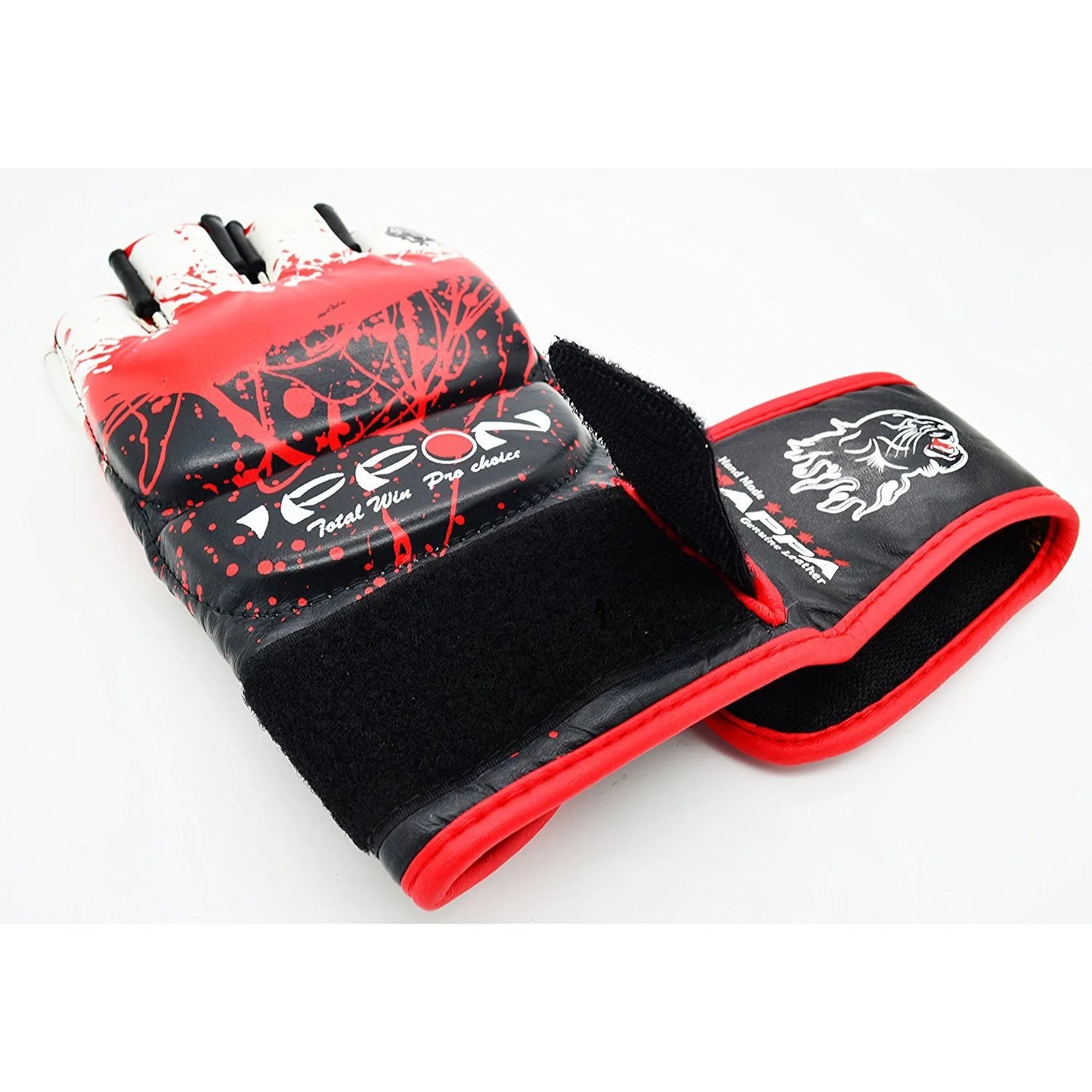 MAR-418 | IPPON Genuine Leather Blood Splatter Strike Gloves - quality-martial-arts