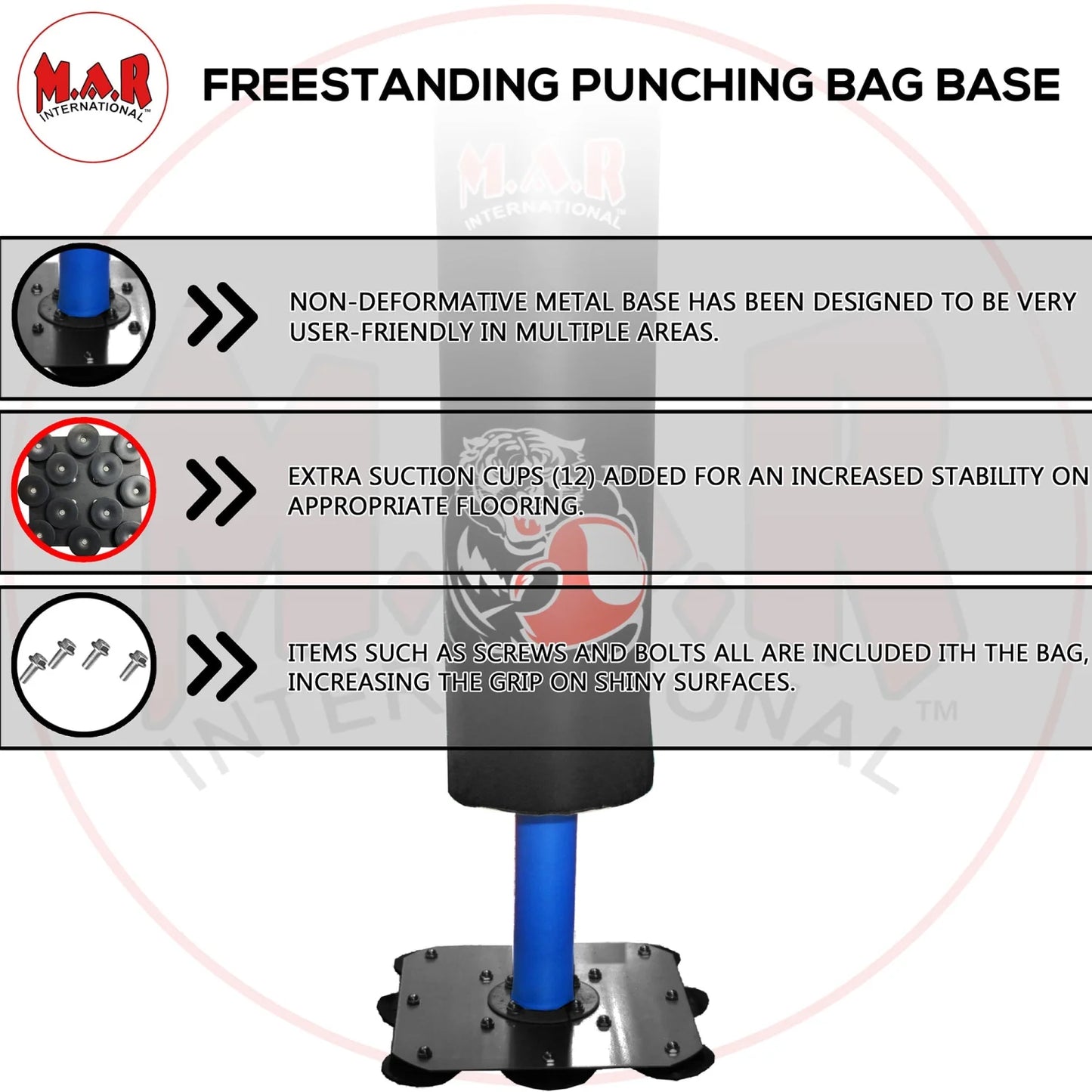MAR-419D | Black Kids Freestanding Heavy Bag - Freestanding Bag (1B)