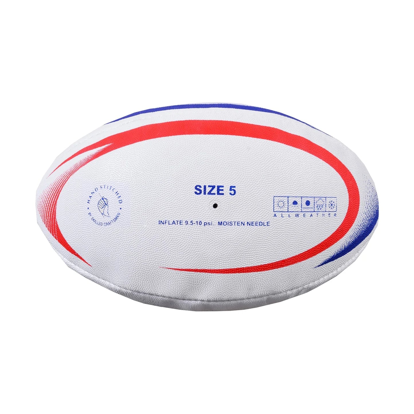 MAR-436L | Red & Blue Rugby Training Ball - Size 5 - Small Accessories