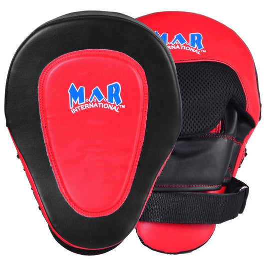 MAR-445A | Red & Black Curved Focus Mitts - Focus Mitts