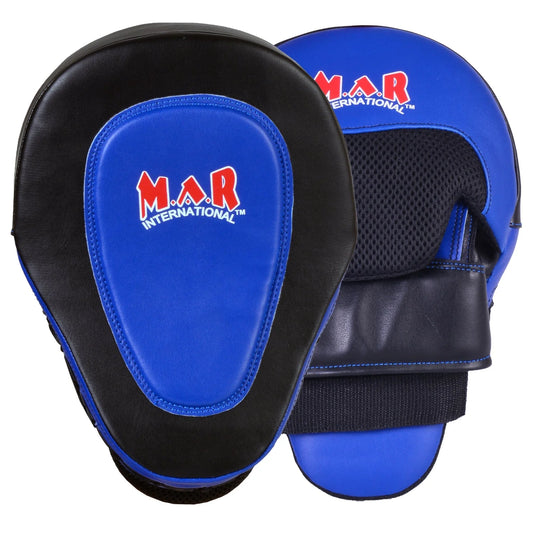 MAR-445B | Blue & Black Curved Focus Mitts - Focus Mitts
