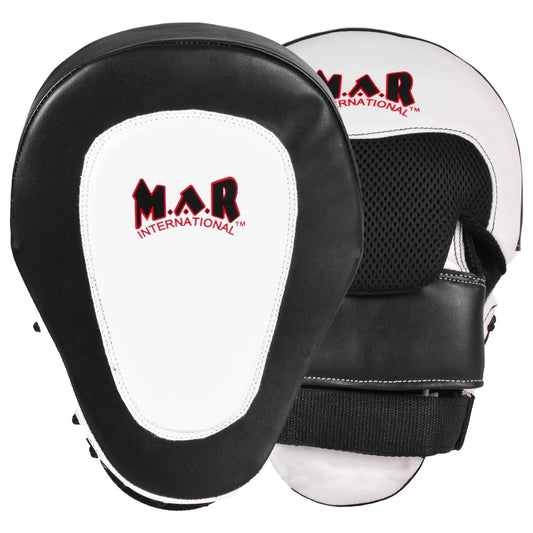 MAR-445D | White & Black Curved Focus Mitts - Focus Mitts