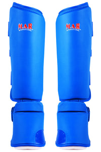 MAR-193C | Foam Padded Blue Shin & Instep Guards