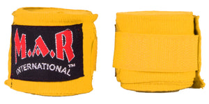 MAR-121E | Yellow Elasticated Boxing & Martial Arts Hand Wraps