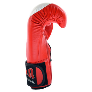 MAR-107B | Red Genuine Cowhide Leather Boxing/Kickboxing Gloves