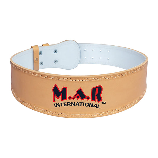 MAR-357 | Leather Thin Weight Lifting Belt - Natural / Small / Wholesale - Small Accessories