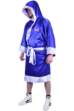 MAR-097B | Blue & White Boxing & Kickboxing Robe