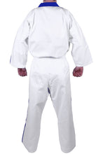 MAR-007 | White Karate & Freestyle Uniform w/ Blue Trim (8oz Fabric)