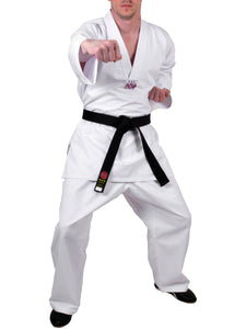 MAR-003 | White V-Neck Karate Uniform Gi (8oz Fabric)