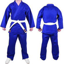 MAR-005B | Blue Karate Student Uniform Gi (8oz Fabric) + FREE BELT