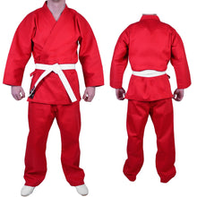 MAR-005A | Red Karate Student Uniform Gi (8oz Fabric) + FREE BELT