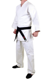 MAR-013A | White Karate Competition Uniform - European Style (12oz Canvas Fabric)