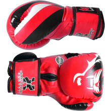 MAR-118D | Red & Black Tiger Print Boxing & Kickboxing Gloves
