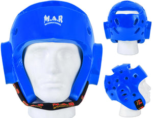 MAR-160C | Blue Dipped Foam Martial Arts Head Guard
