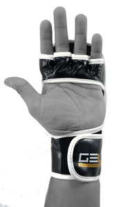 MAR-409 | Yellow+Black IPPON Open Finger Striking Gloves - quality-martial-arts