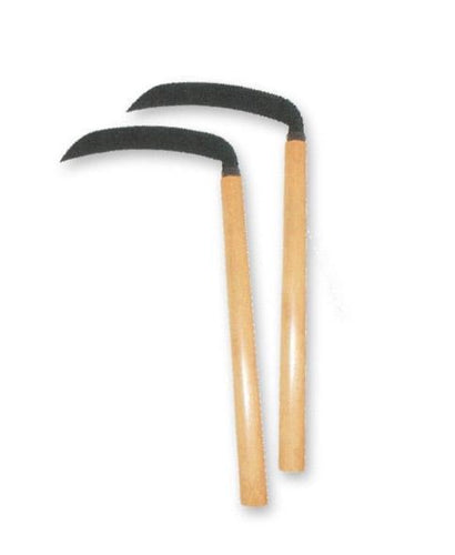 MAR-269Z | Metal Kama With Wood Handle (Pairs) - quality-martial-arts