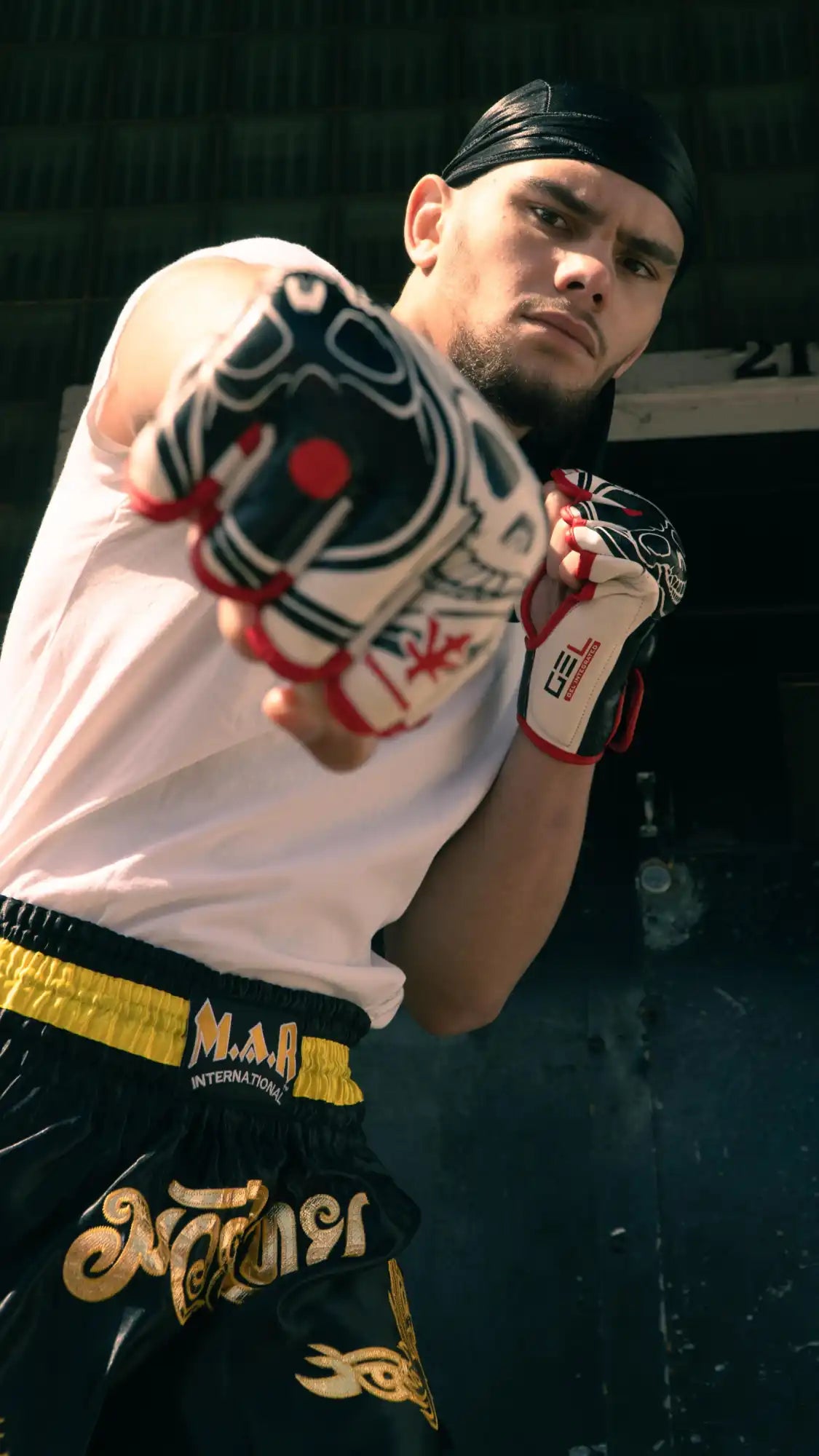 Boxer throwing a punch.