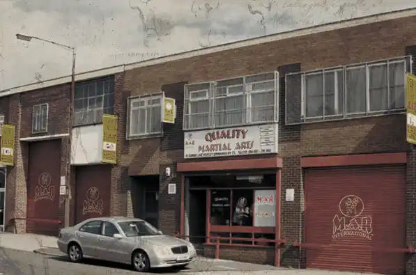 Brick martial arts building.