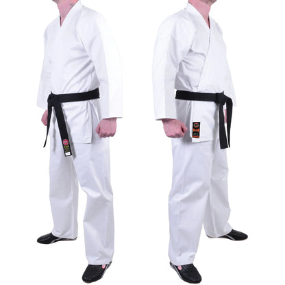 MAR-001A | Traditional White Karate Student Uniform Gi (7.5oz Fabric) + FREE BELT - Uniforms