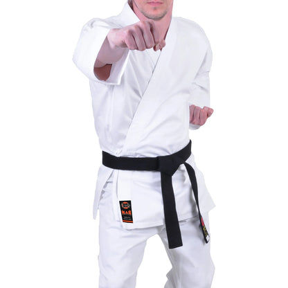 MAR-001A | Traditional White Karate Student Uniform Gi (7.5oz Fabric) + FREE BELT - Uniforms