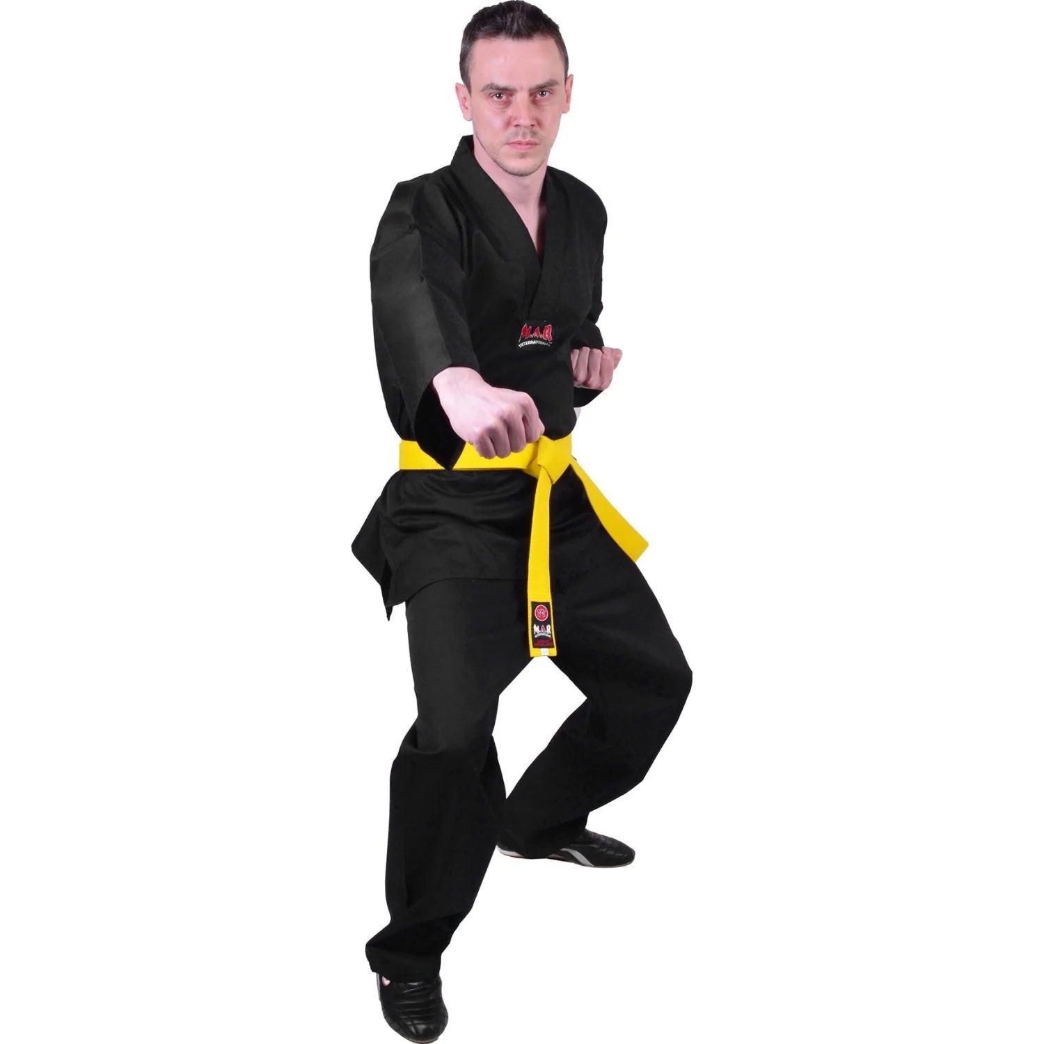 MAR-002 | Black V-Neck Karate Uniform Gi (8oz Fabric) - Uniforms