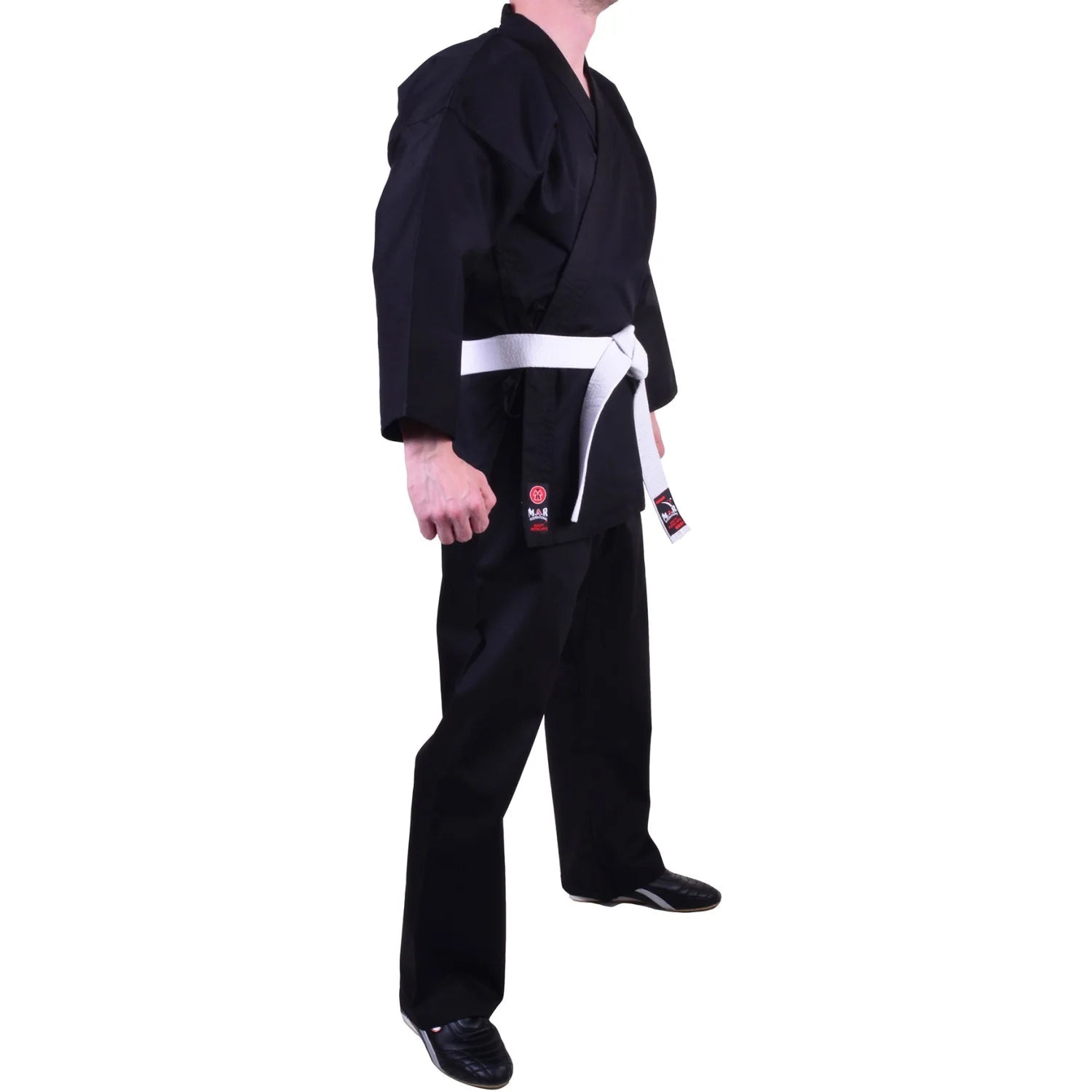 MAR-004B | Black Karate Student Uniform Gi (8.5oz Fabric) + FREE BELT - Uniforms