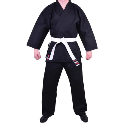 MAR-004B | Black Karate Student Uniform Gi (8.5oz Fabric) + FREE BELT - Uniforms